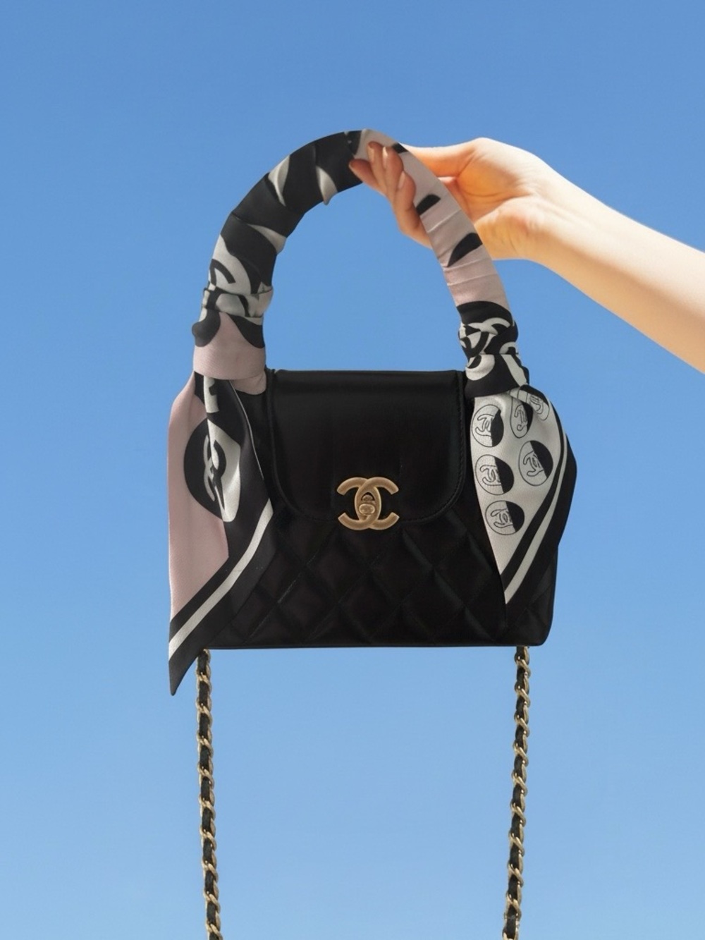 CHANEL Nano Vintage Chanel Quilted Lambskin Kelly Top Handle Bag - Picture 3 of 9